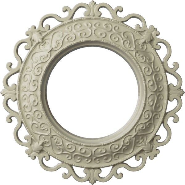 Ekena Millwork Orrington Ceiling Medallion (Canopies up to 6 5/8"), 13 1/4"OD x 6 5/8"ID x 1 1/8"P, Clear Yellow CM13ORCYF - main